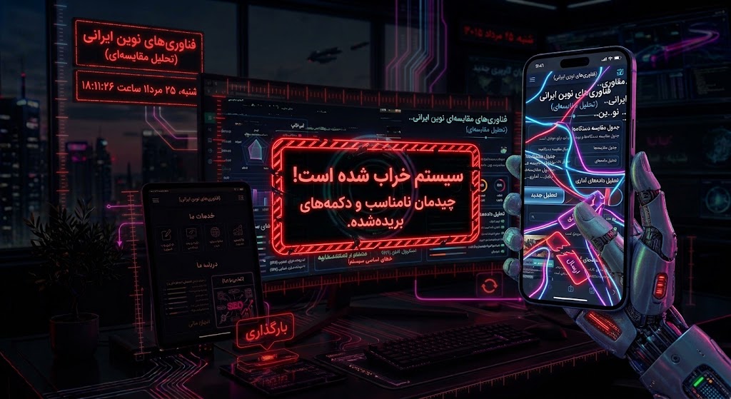 مشکل نمایش سایت در موبایل